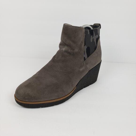 Dr Scholls Lean In Womens Size 8.5 Steel Gray Slip On Wedge Chelsea Bootie Shoes - Picture 2 of 13